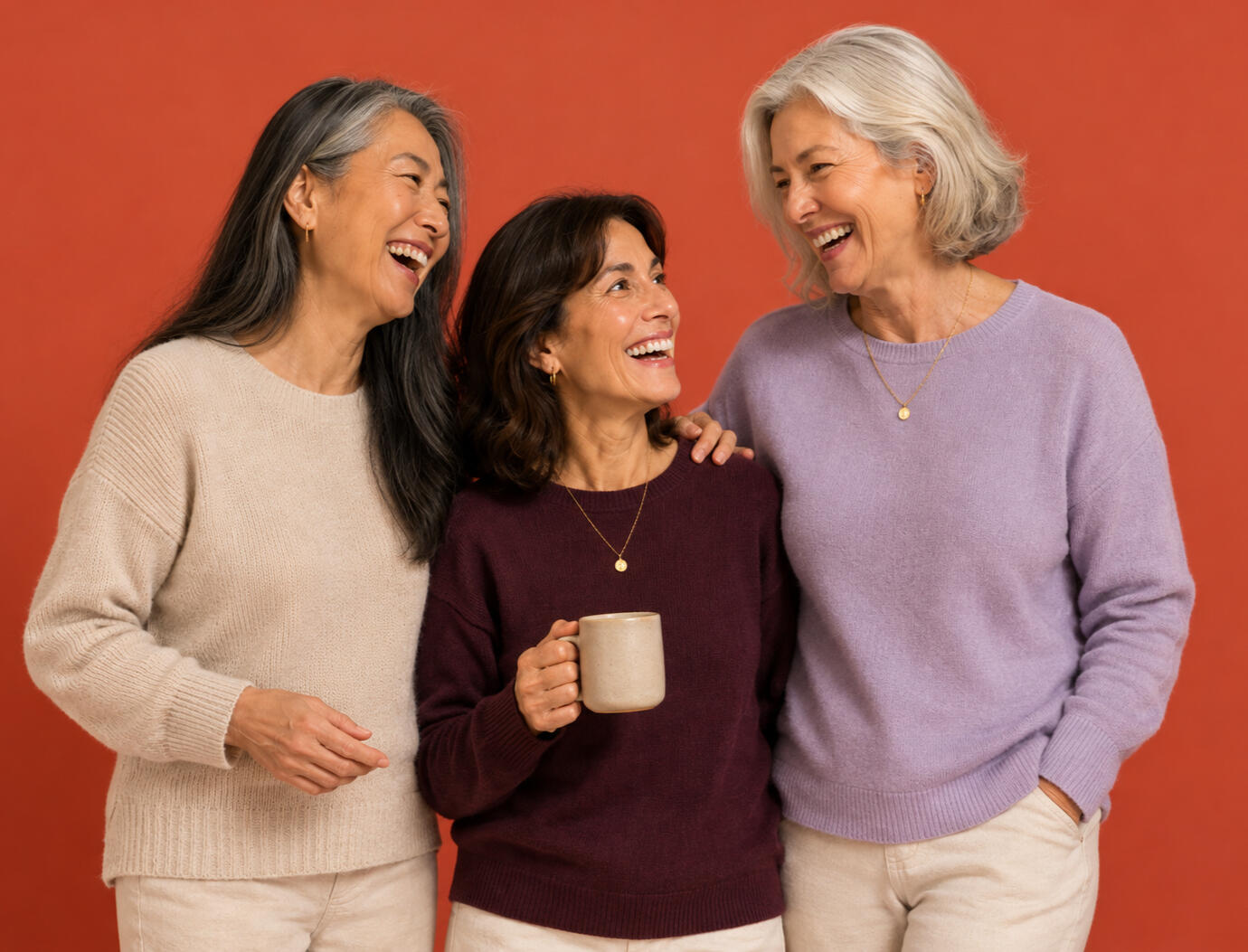 Women aged 60 and over connecting and sharing experiences