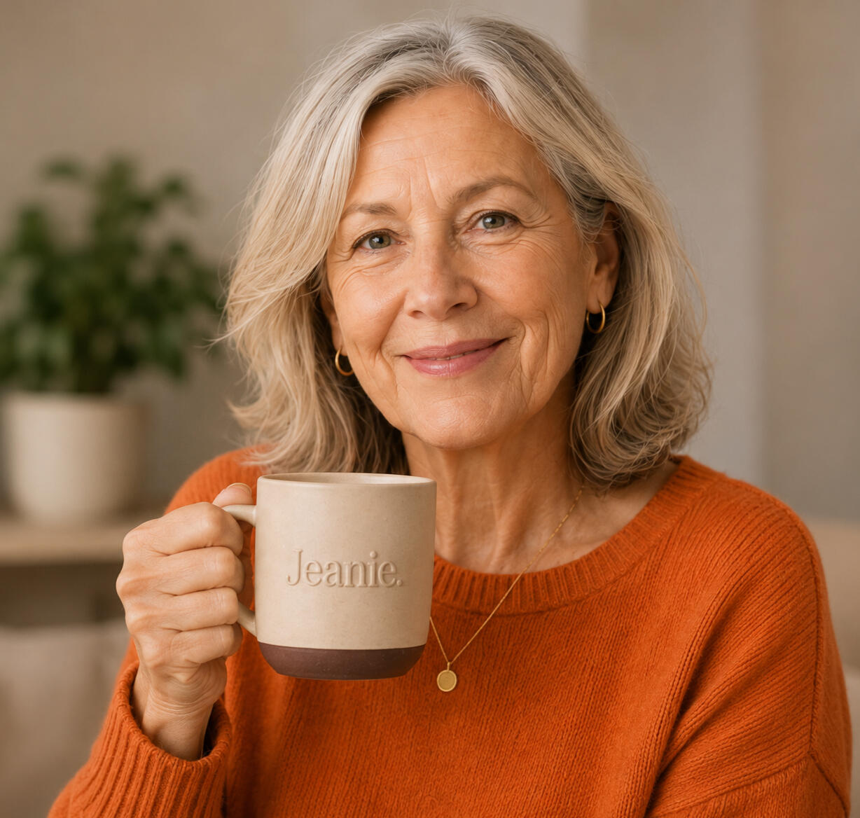 Woman in her 60s enjoying everyday life and wellbeing